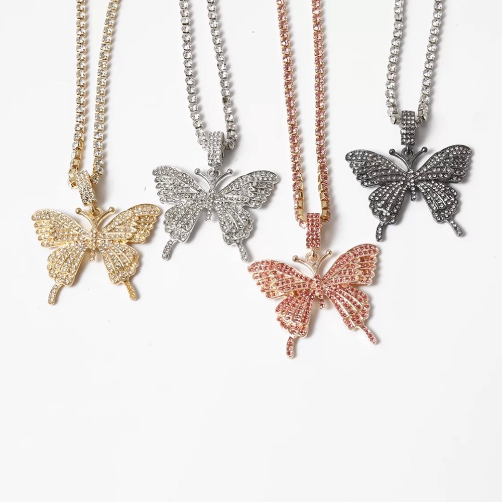 Butterfly Rhinestone Necklace